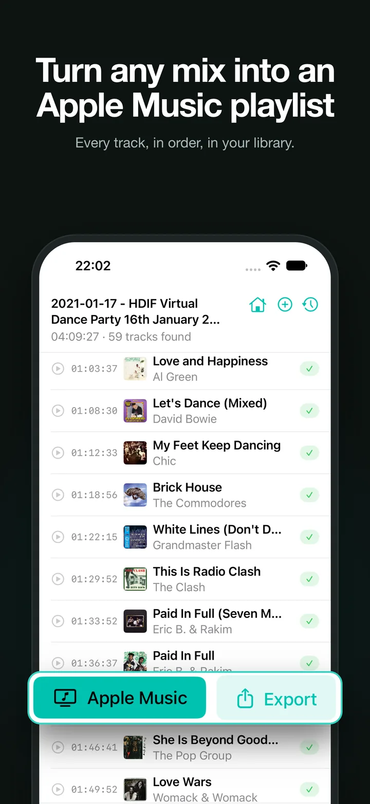 Turning a tracklist into an Apple Music playlist